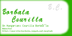 borbala csurilla business card